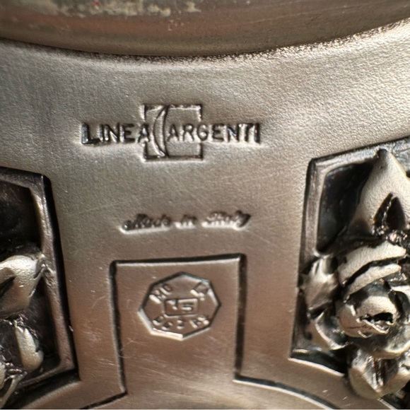 Vintage Argenti Italy Silver Plate Table Shelf Mantel Clock - Picture 4 of 13